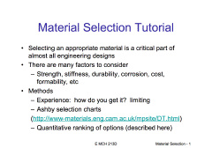 Material Selection Guide: How to Choose a Proper Material for